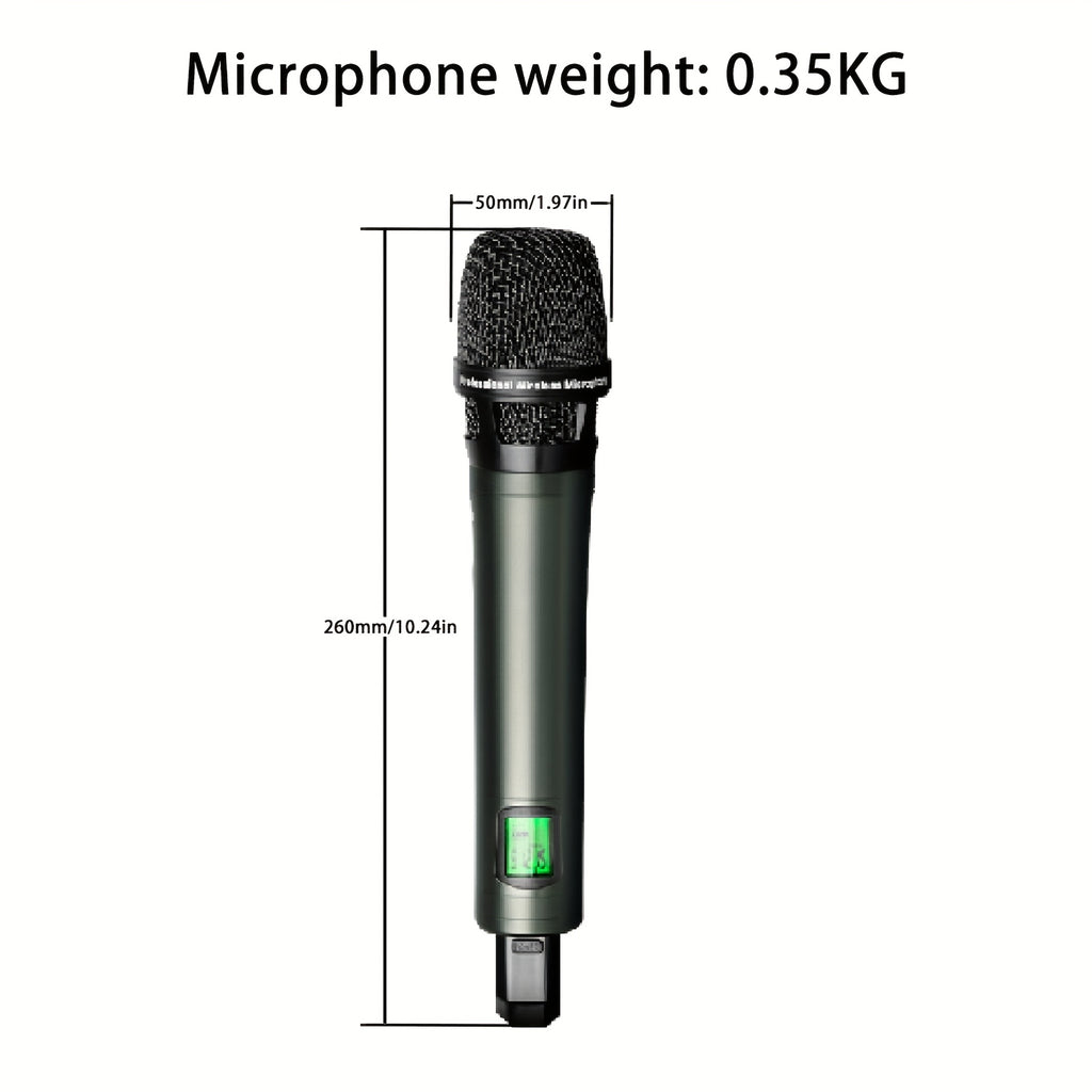 4-Pack All-Metal UHF Wireless Microphones - 4-Channel System For Karaoke, Church, Stage | Professional Grade