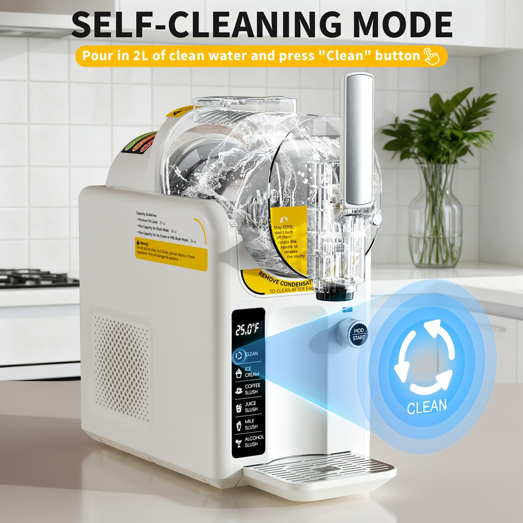 2in 1 Ice Cream Maker Slushie Machine for Home - 88oz Slushy Machine Maker No Ice Needed Self Cleaning, Frozen Drink Machine, 5 Preset for Soft Ice Cream, Slushies, Margarita, Frappes, Milkshakes