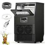 Large Ice Maker, 66Lbs/ 80Lbs/ 100Lbs Commercial Ice Maker, 24 Hour Timer, Self Cleaning Under Ice Machine, Automatic Full Ice Stop, Adjustable Ice Thickness And Ice Making Time, Suitable for Restaurants, Hospitals, Bars, Cafes, Laboratories