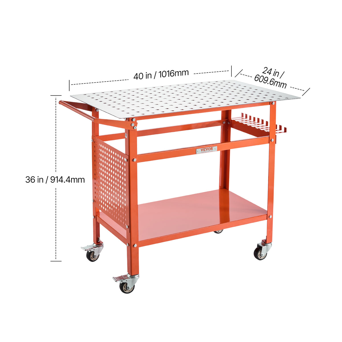 VEVOR Welding Table 40"x24" Welding Workbench with 800LBS Static Weight Capacity