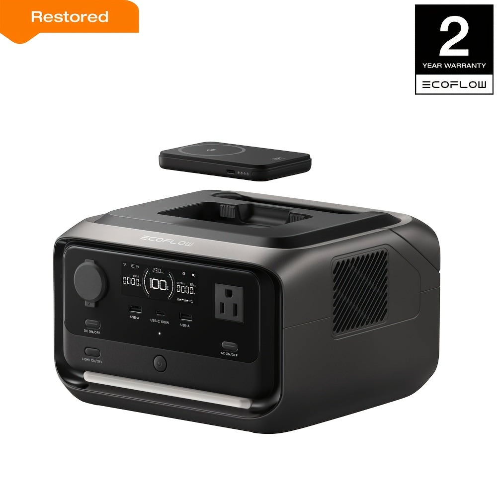 EcoFlow River 3 Plus 286Wh Wireless Power - Refurbished, Boost Combo & 5000mAh RAPID (only One Power Bank, Subject To The Actual Product Received)