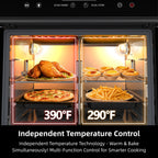 Air Fryer Toaster Oven Combo, 24 QT French-Door Countertop Oven with 15 Cooking Functions and Digital Controls