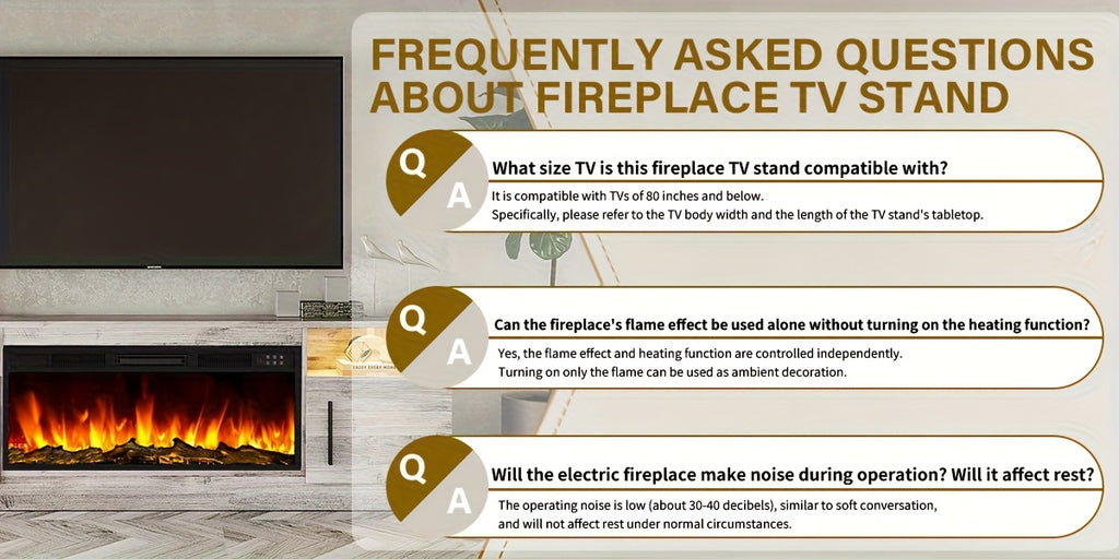 Fireplace TV Stand Entertainment Center with 36" Fireplace, Media TV Console with High Gloss Storage Cabinet And 16 Colors LED Lights, 70" Wooden TV Stand for TVs Up to 80"