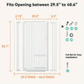 55.1" Extra Tall Cat Gate For Doorway, 29.5-40.6" Adjustable Cat Door Include, No Drilling Pressure Mount Kit, Suitable For Doorways Or Kitchen, Stairs5
