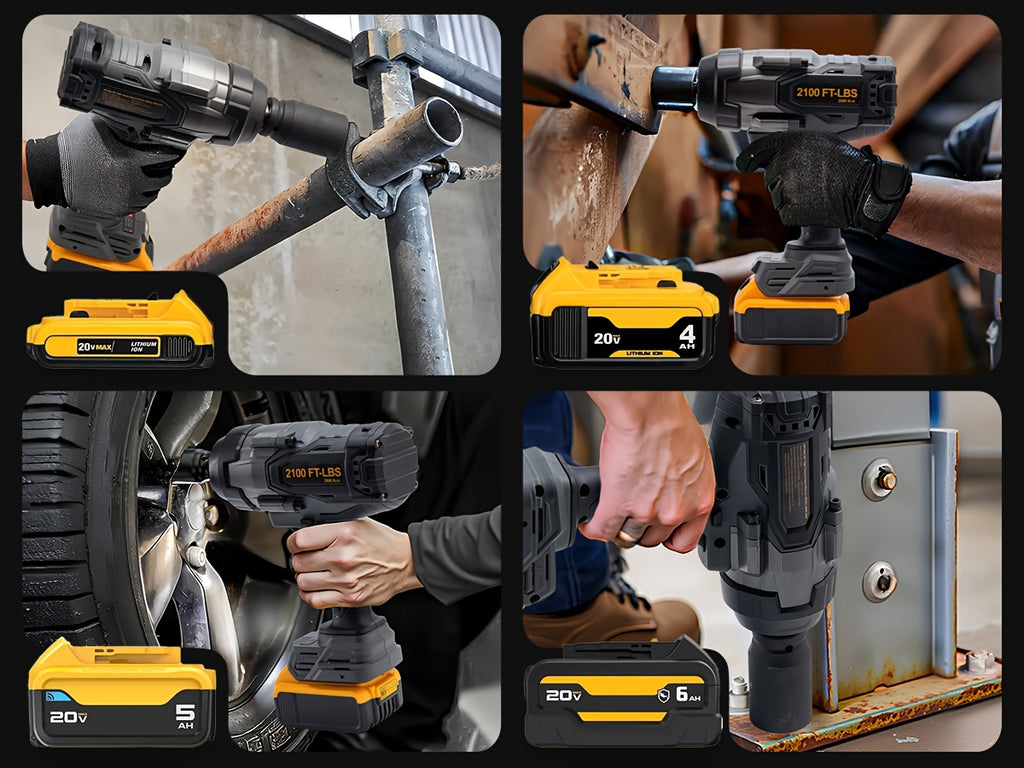 1700/2100 Ft-Lbs Cordless Impact Wrench, 3/4 Inch Electric Impact Gun, Compatible with Dewalt 20V MAX Battery, Brushless Constant High Torque Impact Driver with 3 Speed, Tool Solely (No Battery Included)