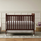 Goldzone 4in 1 Convertible Baby Crib, Wooden Baby Stuffs Converts Into Toddler Bed, Daybed, Newborn Essential with 3 Adjustable Base, Nursery Decor Necessities with Wheel & Non-Toxic Finishes, Item Weight: 36lbs, Maximum Weight Recommendation: 50lbs