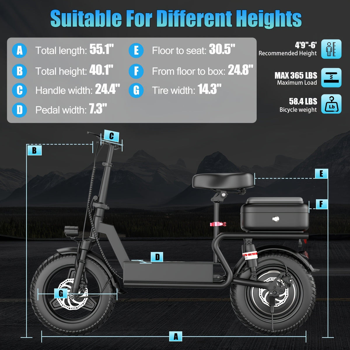 749W Peak Power, 48V 15AH Electric Scooter for Adults, 19.9MPH with Seat and Basket, 35 Miles Range, 14-inch Tires - the Ideal Companion for Your Commuting and Shopping Needs!