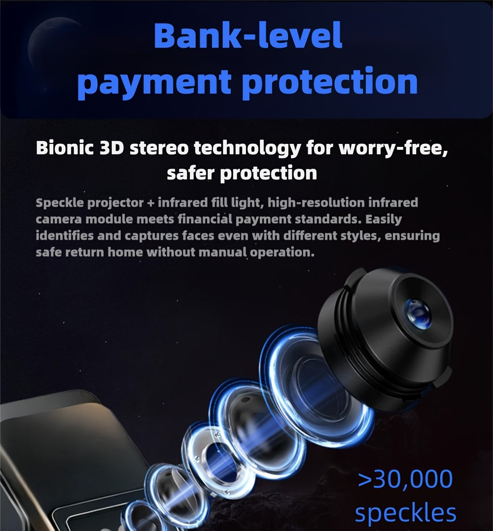 Modern AI Smart Lock with 3D Facial & Fingerprint/Palm Vein Biometric Entry, Keyless Door Lock Suitable for Home/Office, Remote Video Intercom System, Mobile App, Password/Key Entry, Smart Door Lock for Apartments