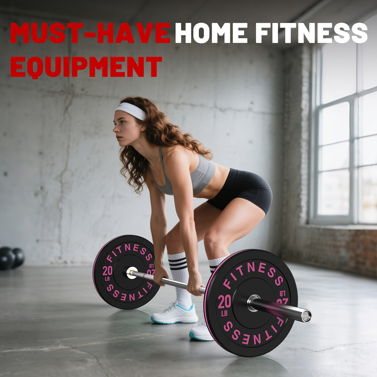 Black Bumper Plates Pro Rubber Weight Plates with Colored Rim, 40-370 Lb Low Bounce Strength Training Plate for Home And Gym, 2 Inch Barbells Weight Set, Vibrant Barbell Weight Plates for Weight Lifting