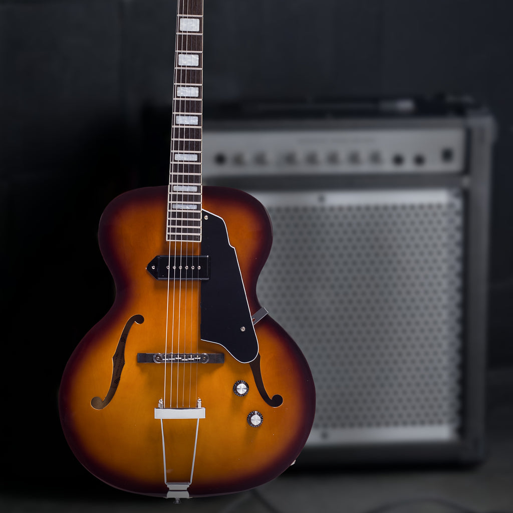 [Jazz Electric Guitar] GROTE Jazz Electric Guitar Hollow Body Chrome Hardware P90 Pickup