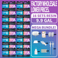 16 Sets Full-Case Bulk Epoxy Resin AB Glue - Professional-Grade Casting Kit - Yellowing-Resistant, High Transparency, Bubble-Free | Ideal for Coating, Casting, Resin Art, Jewelry Making, Tabletops & Solid Wood Side Tables, Includes 1248oz/624oz