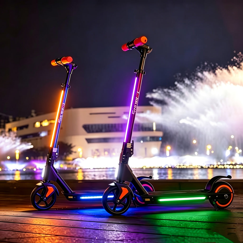 Foldable Kids Electric Scooter with 130W Motor & 10 MPH Speed, 5-Mile Range, 3-Speed Modes, Adjustable Height, Suspension & Rear Brake Suitable for Boys & Girls 6-12 Years, Compact for Short Trips,, Plug