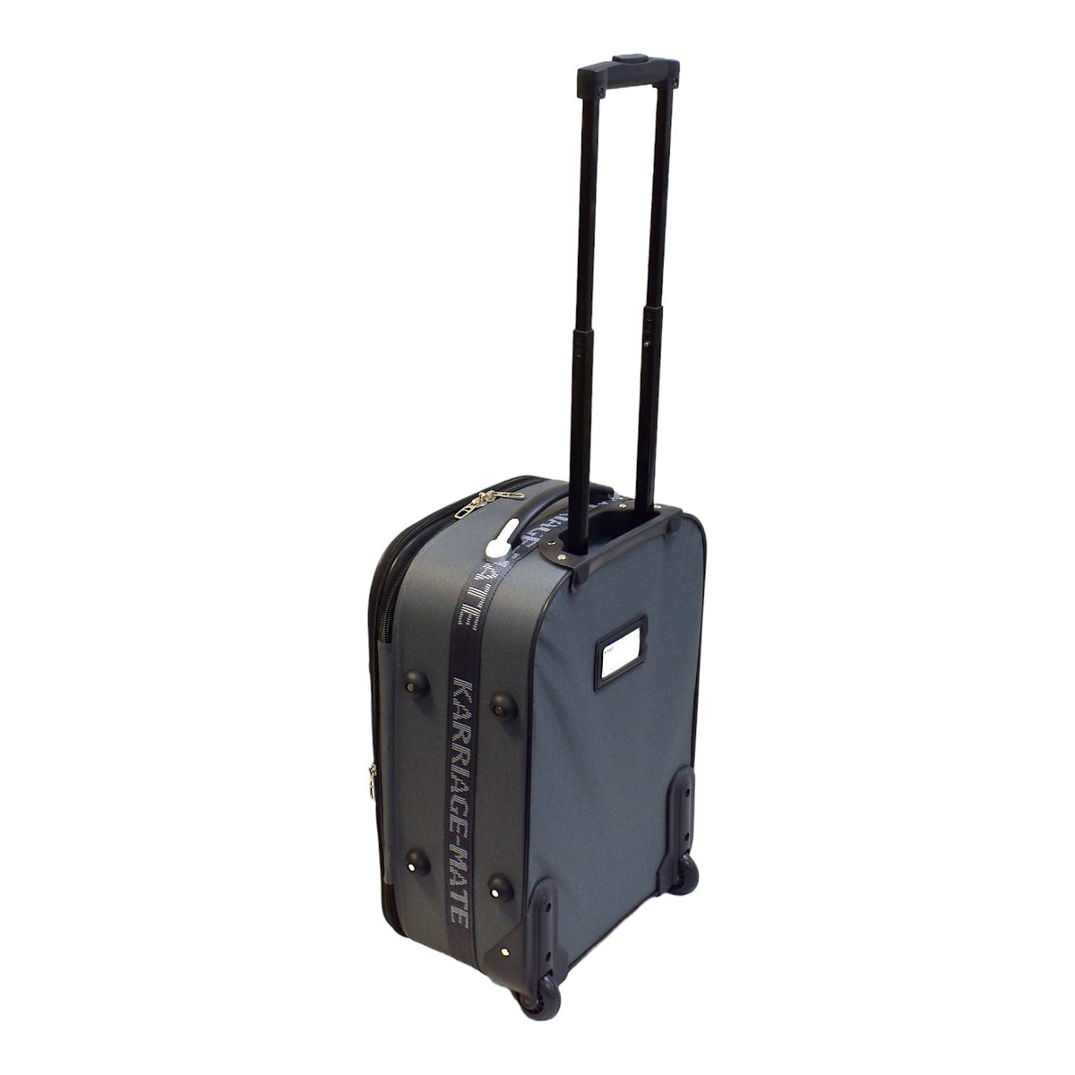 Karriage-Mate 4-Piece Expandable Softside Luggage Set – 20” Carry-On, 25”, 29”, 30” Suitcases – Lightweight Travel Bags with Embossed City Design – Durable Fabric, Telescopic Handles, built-in Lock – Black, Grey, Purple