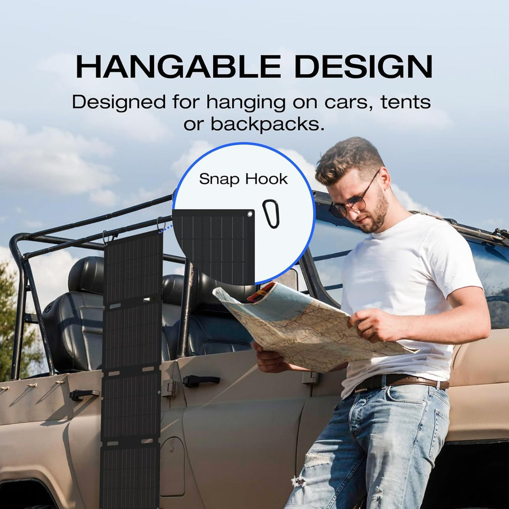 EcoFlow 45W/60W110W/160W/220W Portable Solar Panel, Foldable with Carry Case, High 23 Efficiency, Design for Camping, RVs, or Backyard Use