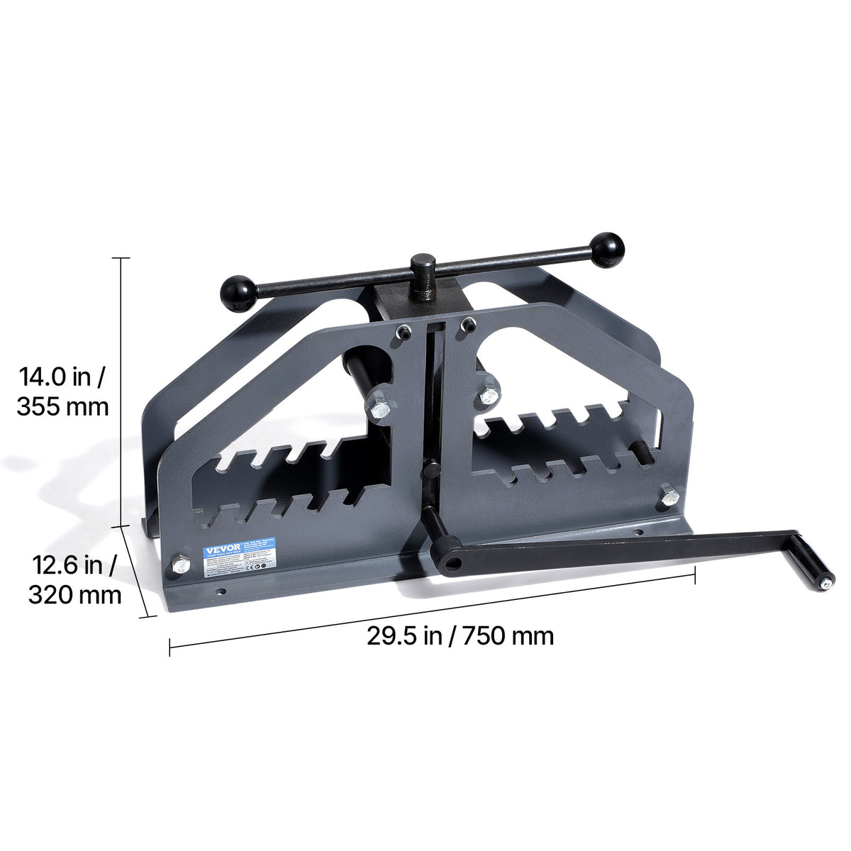 VEVOR Tube Roller Bender Max 1-1/2" Manual Tube Pipe Roller Bender with 6 Dies