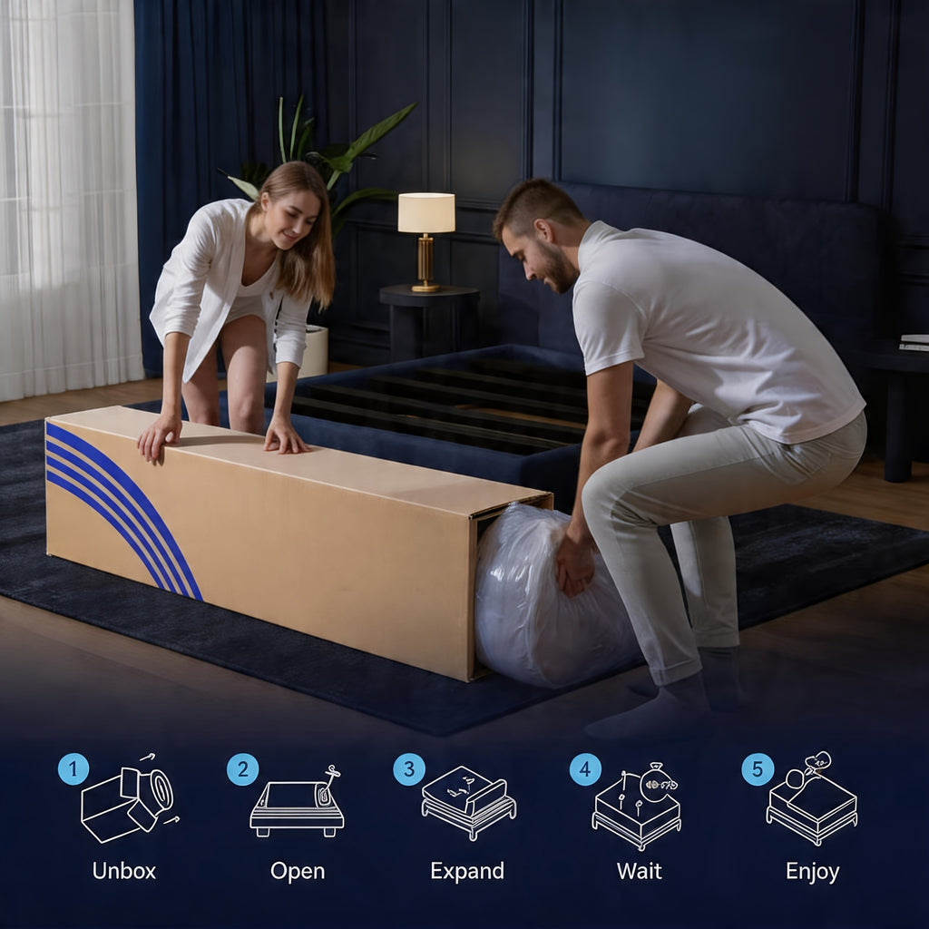 Queen Size 12-Inch Mixed Mattress, Memory Foam - Ergonomic Design, Medium Firm Mixed, Luxurious Spring Comfort Mattress, Suitable for Home, Guest Room, Hotel