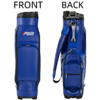 PGM Golf Cart Bag With 14 Way Organizer Divider Top, Premium Cart Bag With Handles And Rain Cover For Men/Blue