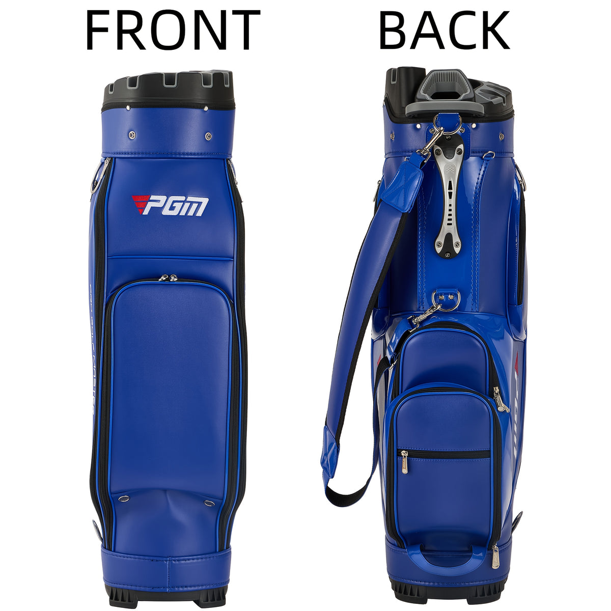 PGM Golf Cart Bag With 14 Way Organizer Divider Top, Premium Cart Bag With Handles And Rain Cover For Men/Blue