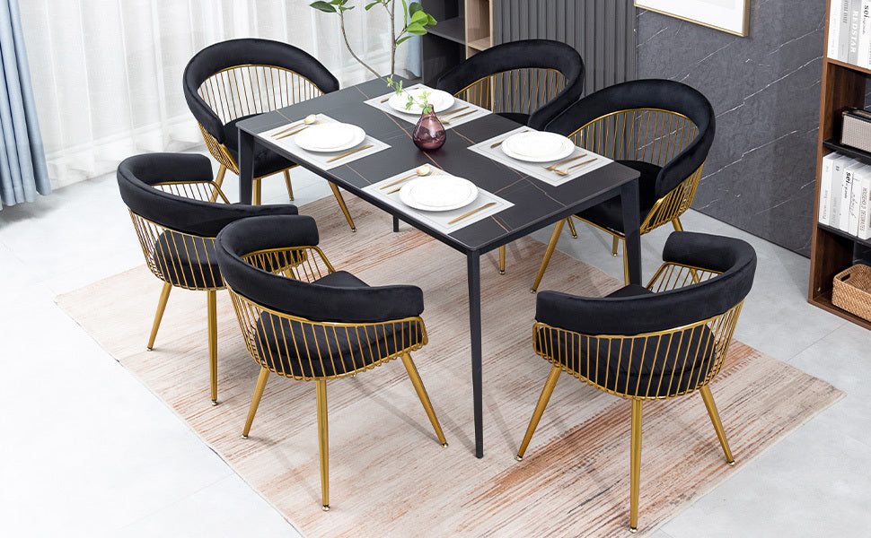 DYHOME 2pcs Modern Reception Chairs Visitor Chairs for Office, Living Room, Kitchen, Elegant Fabric Accent Chair with Comfortable Padded Back and Metal Legs