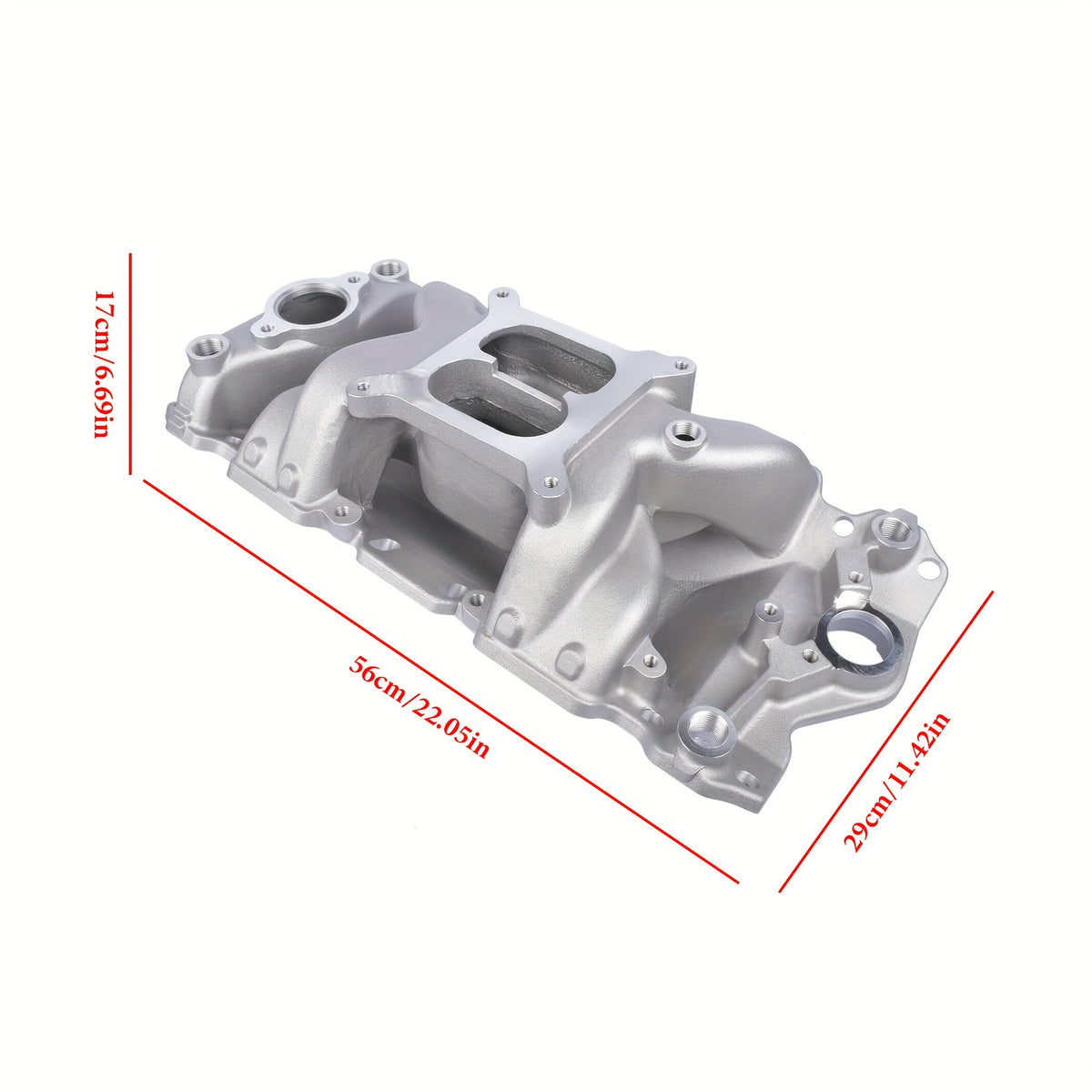 NEWZQ Dual Plane Air Gap Intake Manifold for Chevy for Small Block V8 4. 101.44oz 4. 1.06gal 4. 1.59gal 52026 7501
