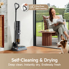 Refurbished DREAME H12 PRO Wet Dry Vacuum Cleaner, Cordless Vacuum Mop All In One, Smart Floor Cleaner for Hard Floor, One-Step Edge to Edge Cleaning with Hot Air Drying