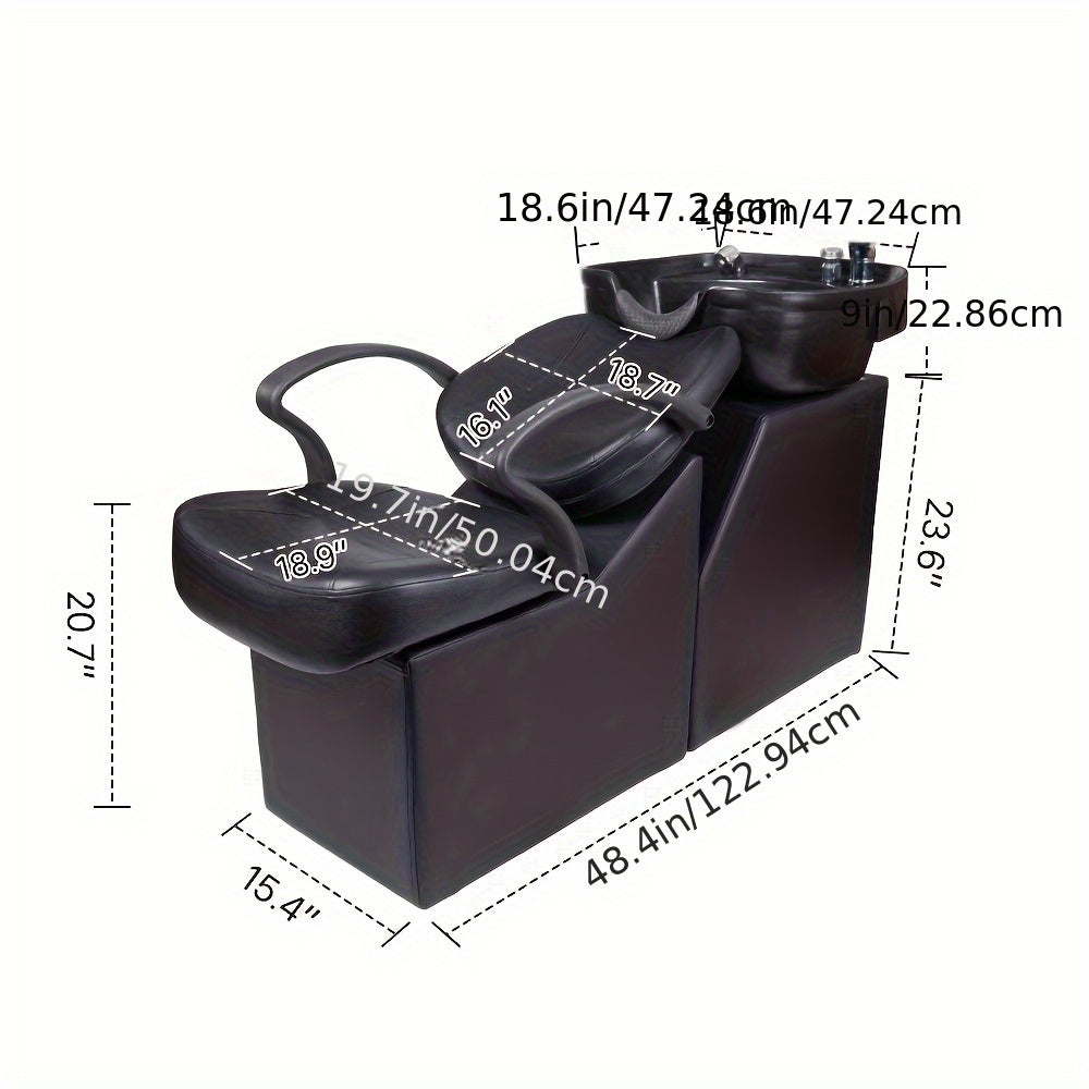 Shampoo Barber Backwash Chair, ABS Plastic Shampoo Bowl Sink Chair for Spa Beauty Salon, Hair Washing Tray for Sink At Home, Hairstylist Essentials