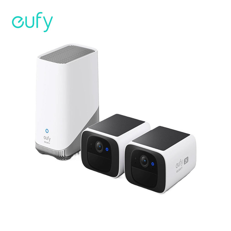 eufy Security SoloCam S220, Solar Security Camera, Wireless Outdoor Camera, Continuous Power, 2K Resolution, Wireless, 2.4 GHz Wi-Fi, No Monthly Fee, HomeBase 3 Compatible (Refurbished)