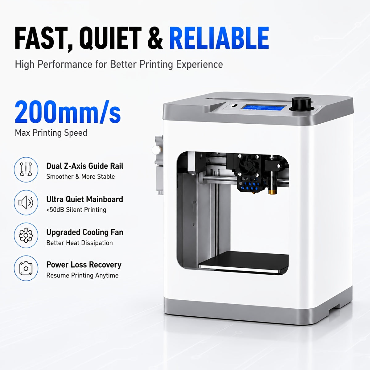 Tina2S V12 Mini 3d Printer Machine with Wi-Fi Cloud Printing, Fully Assembled Auto-Leveling 3D Printer for Beginners, Enhanced Extruder with Auto Filament Loading