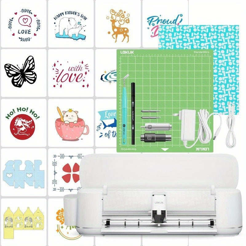 HTVRONT Loklik 2 Cutting Machine for Paper Craft, Embossing - 5X Force Cuts 100+ Materials, AI Drawing Function, Create Handmade Cards And 3D Wall Art