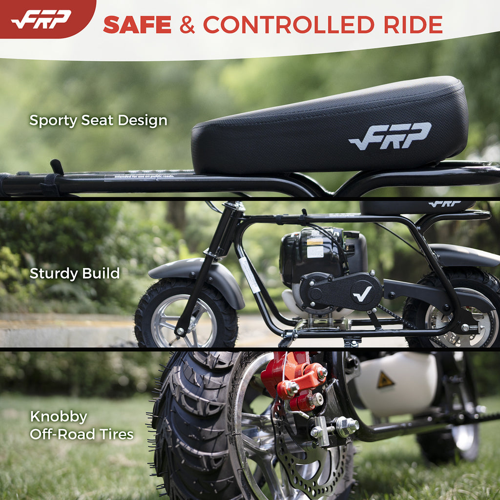 39cc 4-Stroke Gas Powered Mini Dirt Bike, No Fuel Mixing Required, Tool-Free Assembly, Heat Shield Protection, Top Speed 17 MPH, Off-Road Trail Pit Bike for Backyard Adventure, Birthday Gift Idea