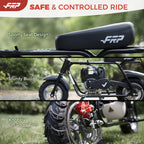 39cc 4-Stroke Gas Powered Mini Dirt Bike, No Fuel Mixing Required, Tool-Free Assembly, Heat Shield Protection, Top Speed 17 MPH, Off-Road Trail Pit Bike for Backyard Adventure, Birthday Gift Idea