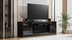 Fireplace TV Stand for Up to 80-Inch TVs with 36-Inch Fireplace, Modern Entertainment Center for Living Rooms