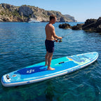 131.89in Inflatable Stand Up Paddle Board, Extra Wide Stable SUP with Premium Accessories Blow Up Paddle Board for Adults, Suitable for Sea And Lake, All Skill Levels