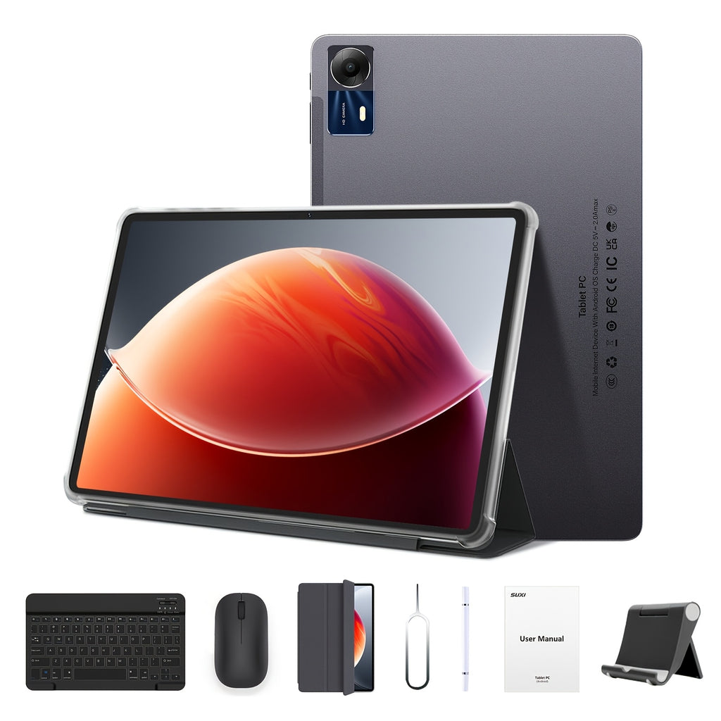 Android 14 Tablet with 4G LTE, Dual SIM Card Support for Calls, 12GB ROM, 128GB RAM, 1TB Expandable Storage Via Micro SD Card, Octa-Core T606 Chip, Entertainment, Office, and Gaming Tablet, 5G WiFi, 10.1-inch Incell Display, 0.1s Face Recognition.