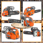 NEO-TEC 12'' Top Handle Gas Chainsaw, 2-Stroke 25.4cc Portable Chain Saws for Trees Gas Powered Wood Cutting