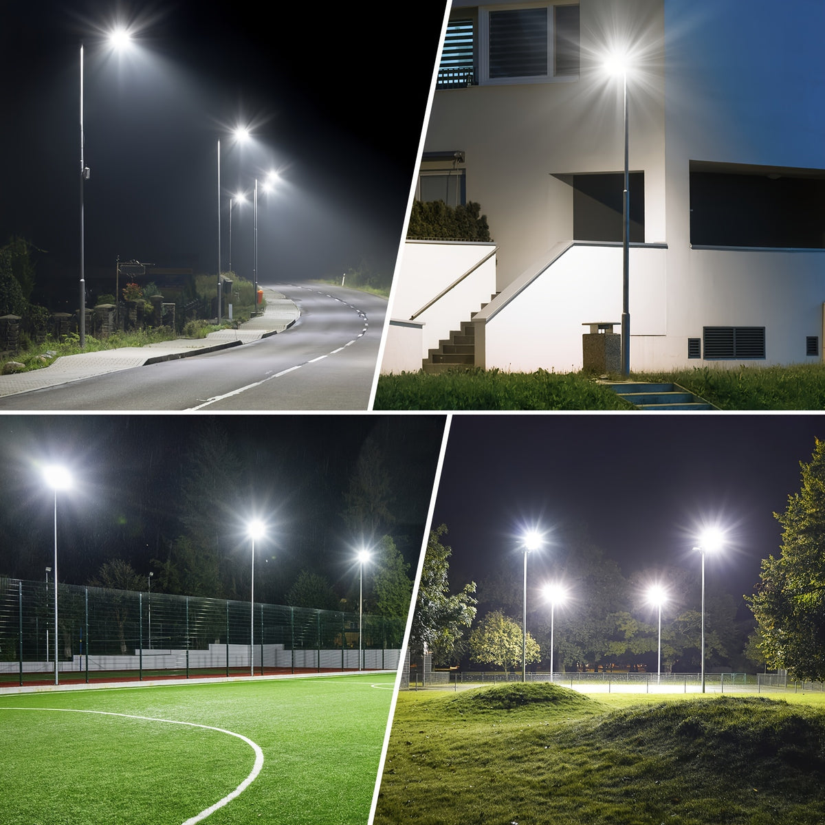 Adewalk 2 Pack Solar Street Light, Commercial Solar Street Lights IP65 Outdoor Dusk to Dawn, Solar Outdoor Light with Motion Sensor And Remote Control, Solar Parking Lot Lights for Garage, Yard, Barn, Path