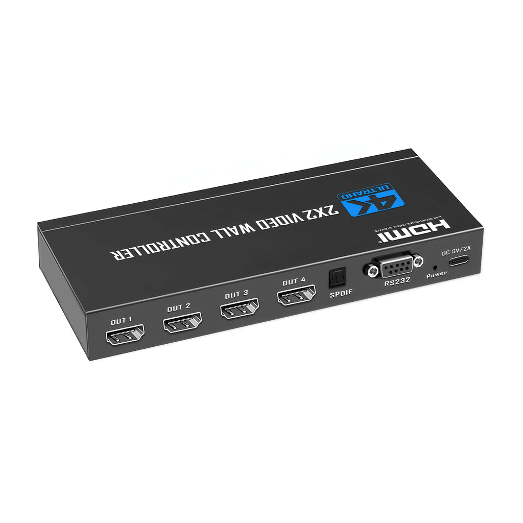 3x3 HDTV Video Wall Controller, 4K@30Hz Input 1080P@60Hz 9 HDTV Output TV Splicer | 17 Display Modes, 90°/180°/270° Rotation, Bezel Fusion, SPDIF 5.1CH Audio Extractor, Plug & Play With IR Remote For Advertising Screen, Home Theate