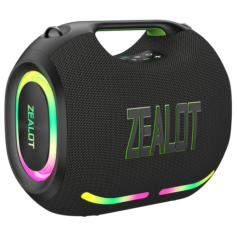 ZEALOT ZE21 250W High-power Wireless Speaker, Portable for Outdoor Use, with 5 Speakers, Built-in 48000mAh Battery, RGB Color Lights, Compatible with SD/USB/AUX/supports Two Serial Speakers, Hands-free Calling, Supports Mobile/tablet/TV/computer