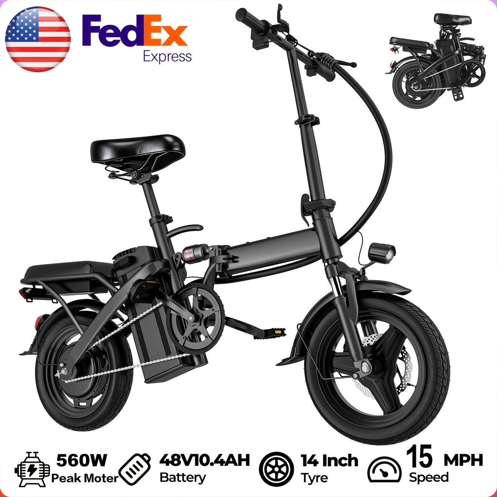 Urban Commuter Electric Scooter 560W Peak Motor 15-24.5MPH Max Speed 48V 10.4-15AH Battery 35Miles Range 330lbs Load Capacity Black City Commute Shopping Scooter For Urban Workers, Community Residents And Shoppers
