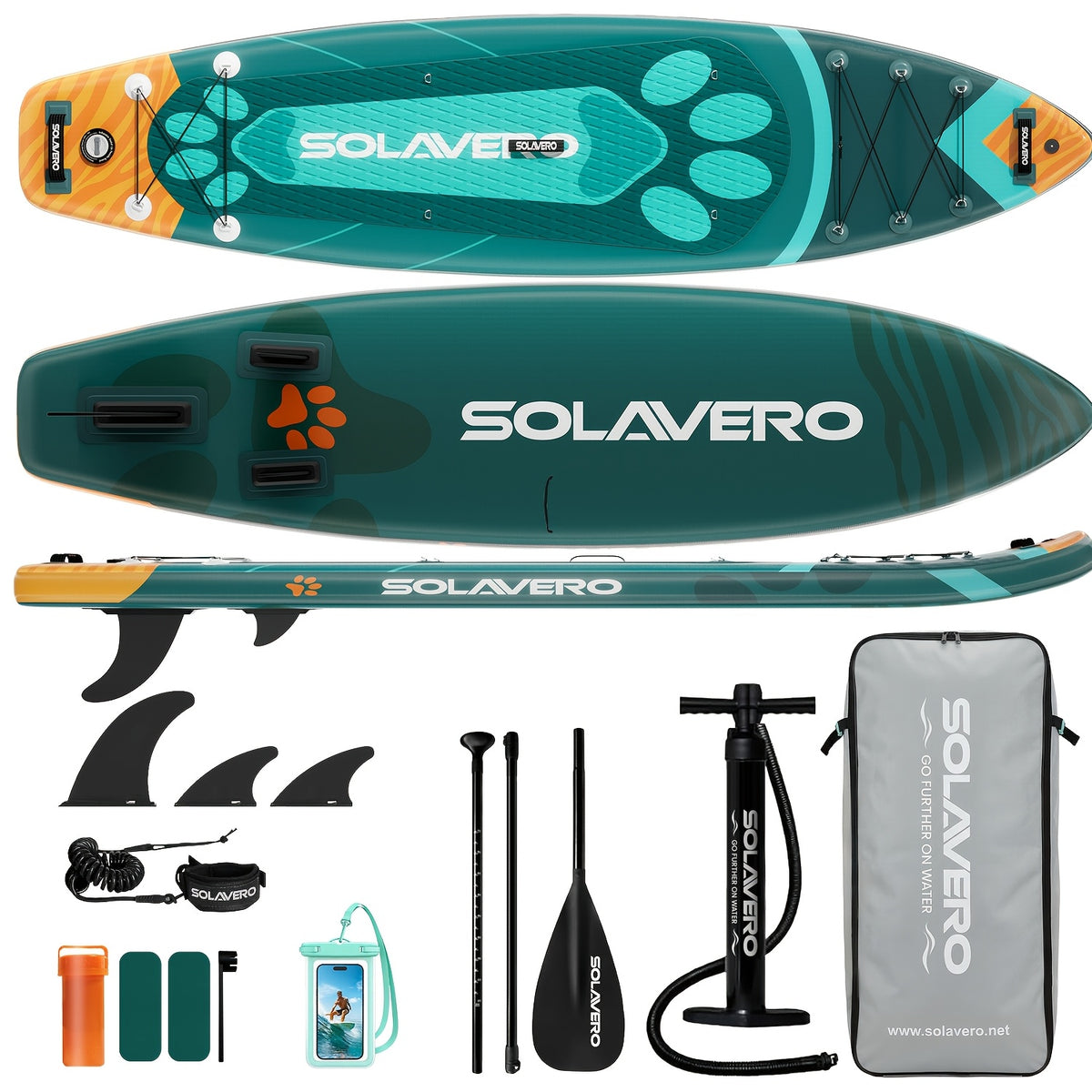 Inflatable Paddle Board, 10'6"/11'/11'6", Inflatable Stand Up Paddle Board with Additions, Non-Slip Inflatable Kayak with Phone Bag, Foot Safety Lanyard for Fishing Surfing Yoga