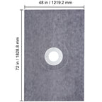 VEVOR Shower Curb Kit with 38 x 60-Inch Sloped Tray for Bathroom Floor and Wall Installation