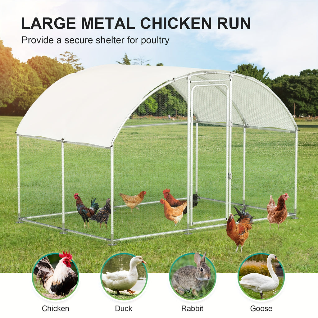 Outdoor Large Dog Kennels Playpen Crate Heavy Duty Pet Cage Enclosure Run for Yard with And UV Protected Top Cover Small Animal Run Cage Walk-In Metal Rabbit Cage Outdoor Backyard Garden