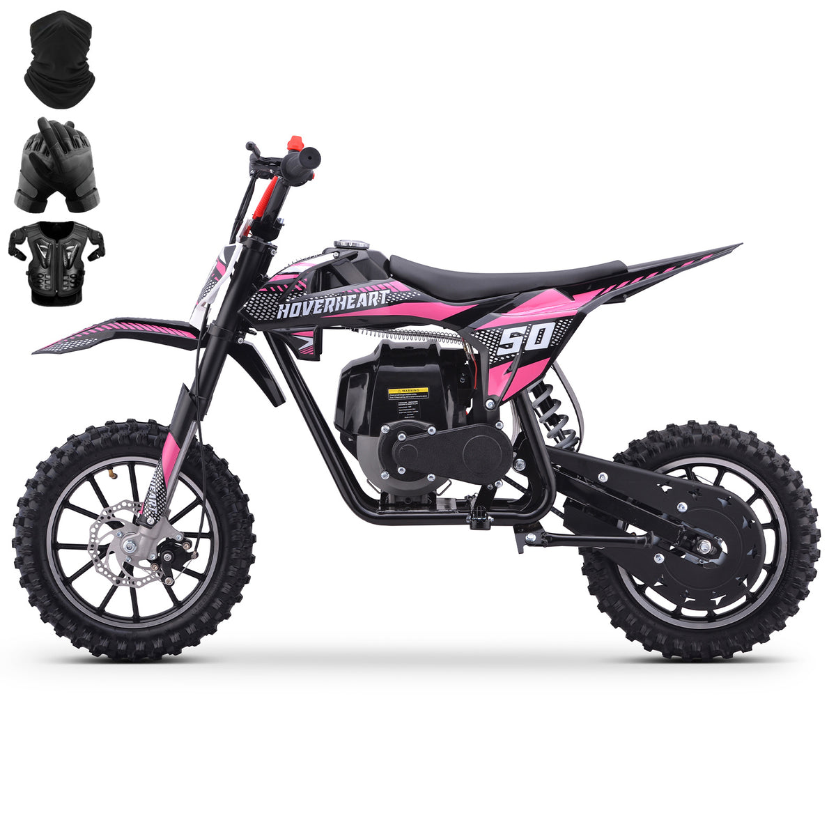 Gas Motocross Bike with 40cc 4-Stroke Engine — 2.50-10 Off-Road Tires and Pull-Start Operation
