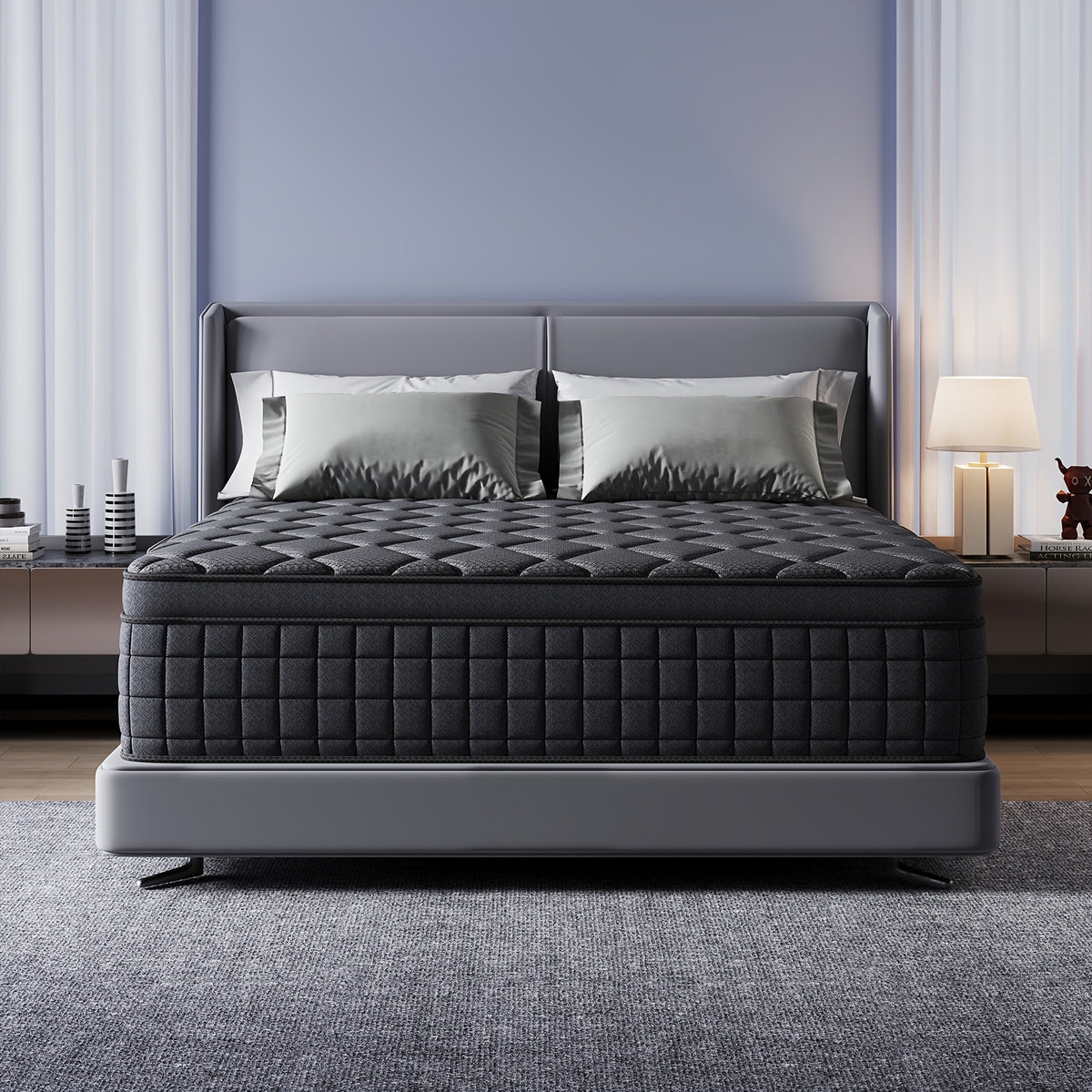 10in/12in/14in Twin, Full, Queen, King, Mattress Memony Foam And Spring, Hybrid Mattress, Medium Firmness, Lumbar Support, For Home RoomsHotels, Boxed 8in/10in/12in/14in