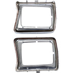 Grille & Headlight Bezel for 1978-1979 Ford Bronco, F100, F150, F250, F350 Replacement for FO1200111, D8TZ8150C, FO2513115, FO2512114, Chrome ABS Plastic