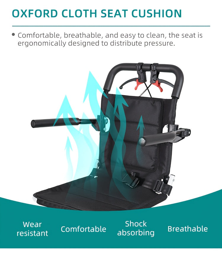 Foldable Hand-Operated Wheelchair, Lightweight Foldable Transportation Large-Sized Wheelchair, Lightweight Foldable Adult Wheelchair, Portable Adult Baby Stroller, Suitable for People, Older Adults, And Adult Travel Use