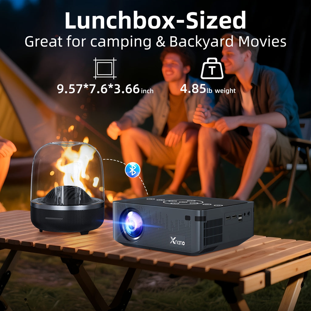 [1080P 8K WiFi] Ultra Bright HD Smart Projector With Dual Band WiFi And Wireless, Wireless Mobile Phone Screen Projection, Native 1080P/Supports 8K Decoding, Compatible With Smartphones/TV Sticks/Boxes/USB/HDTV, Fully Automatic Focusing And Trapezoidal Di