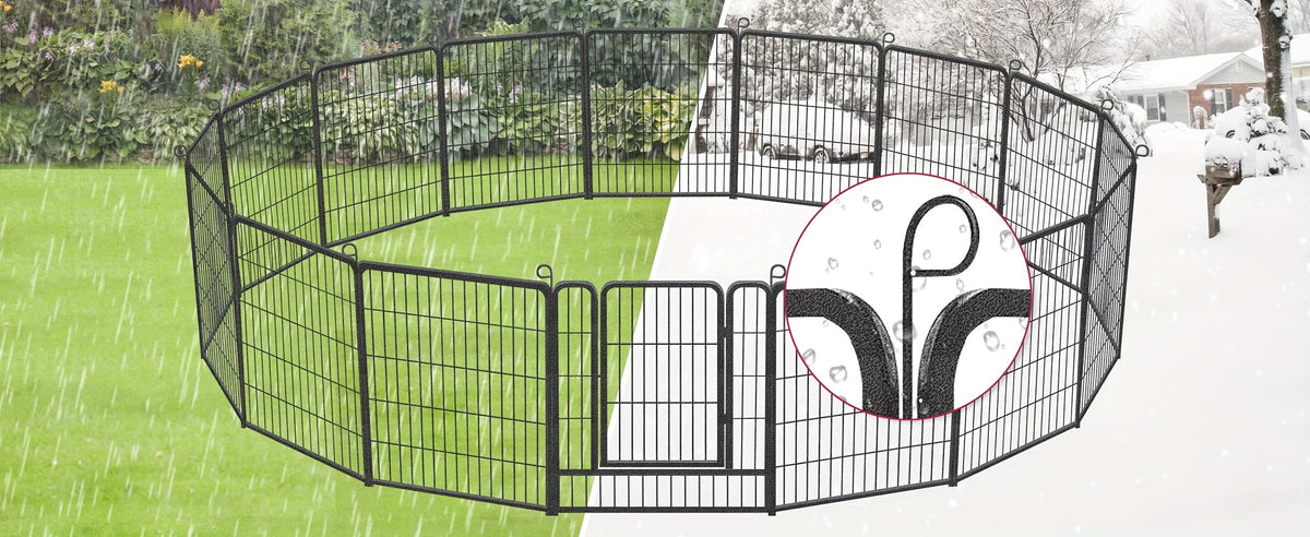 24/20/14/10 Panels Dog Playpen Outdoor, Indoor Pen for Large/Medium/Small Dogs Animals Heavy Duty Pet Exercise Pen for Puppy/Rabbit Portable Dog Fence for RV Camping Garden Yard