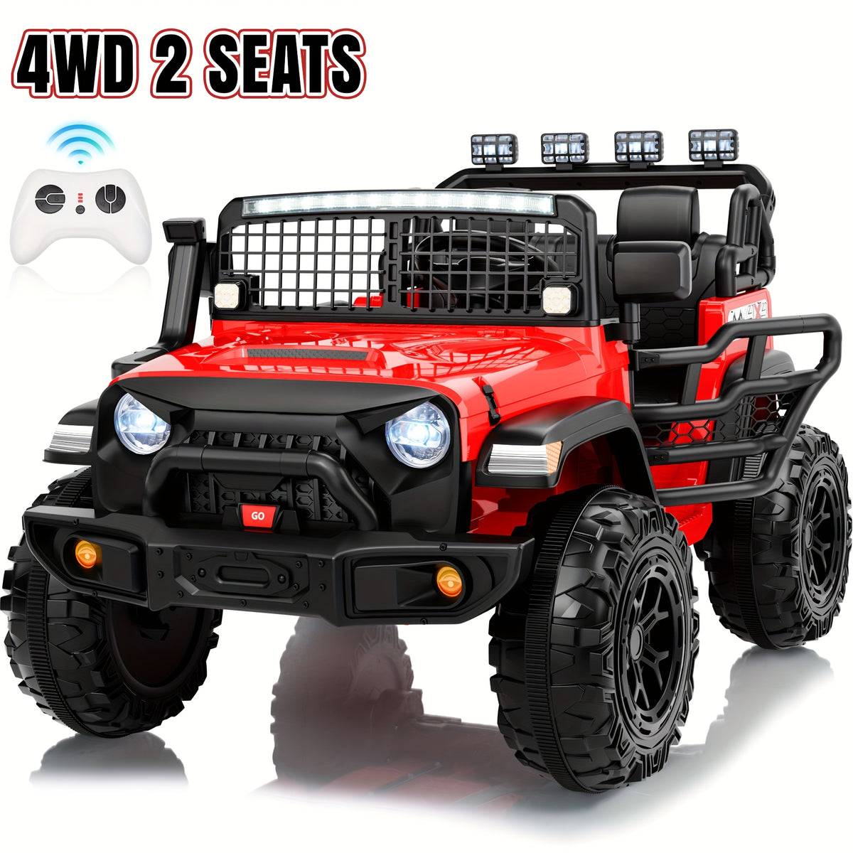 24V 4WD Kids Ride-On UTV Car with Parent Remote Control, 2-Seater, Music, LED Lights, All-Terrain Vehicle for Outdoor Fun, Ideal Gift for Boys And Girls