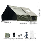 PAKICETUS Inflatable Tailgate Tent, Summer Camper Van Rear Awning with Breathable Mesh Design, Quick Airflow High Quality Inflatable Camping Tent, Universal SUV Hatchback Truck Tailgate Awning, Suitable for Outdoor Off-Road Road Trips and Summer